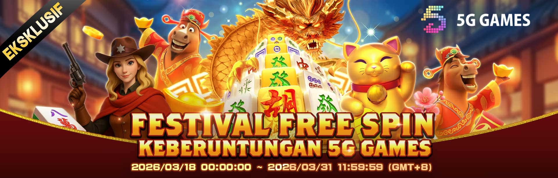 5GGAMES - FESTIVAL FREE SPIN KEBERUNTUNGAN